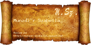 Munzár Szabella névjegykártya